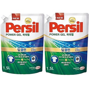 퍼실 헨켈  persil 세탁세제 - 파워젤 1.5L 리필X2개 (일반/드럼겸용) 얼룩제거