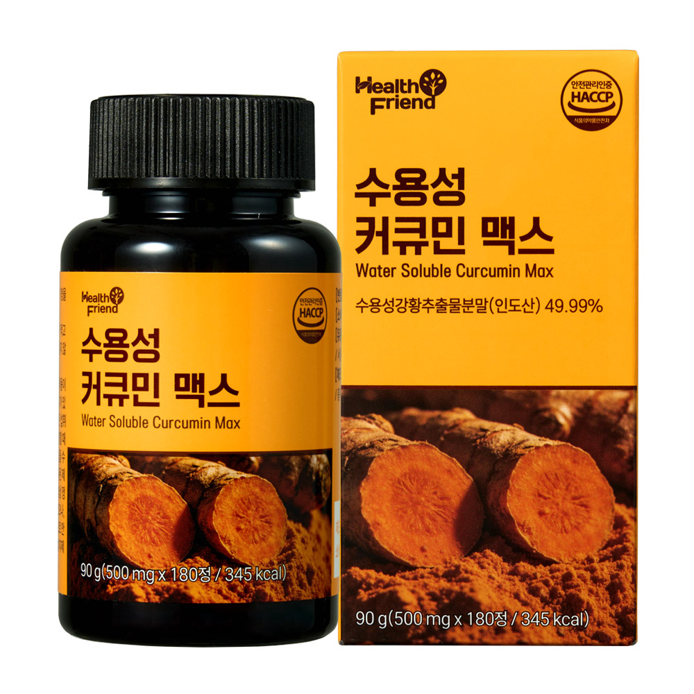 엠에스바이오텍 헬스프랜드 수용성 <b>커큐민</b> 맥스 500mg x 180정, 1개
