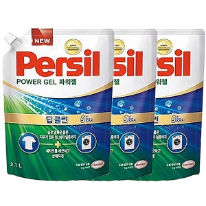 퍼실 헨켈  persil 세탁세제 - 파워젤 2.1L 리필X3개 (일반/드럼겸용)