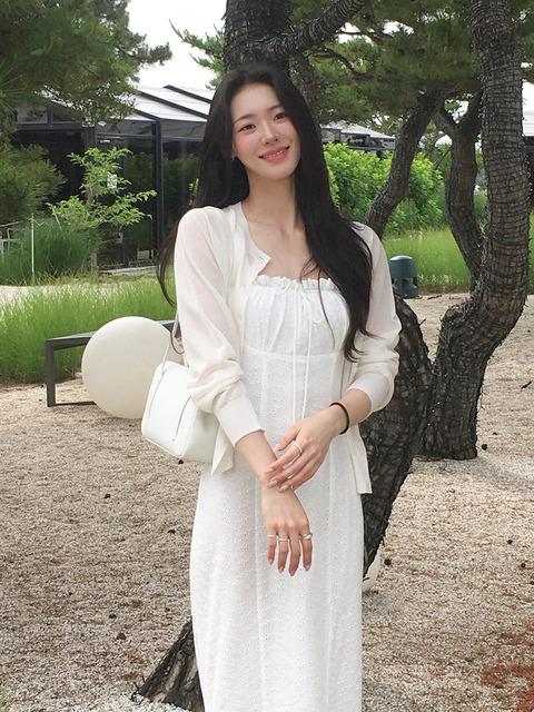 [안토메] 클레어 린넨 시어 가디건 (화이트)