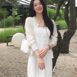 [안토메] 클레어 린넨 시어 가디건 (화이트)