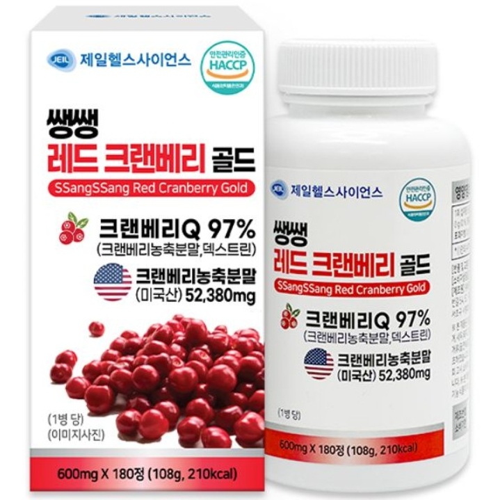 쌩쌩 레드 크랜베리 골드 600mg x 180정, 1개