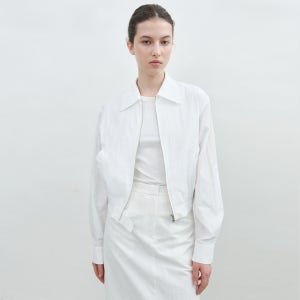 [무카] TILTED SHIRT JUMPER (WHITE)