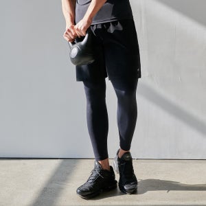 추리닝 올데이 런닝복 츄리닝 맨즈 투인원 레깅스 블랙