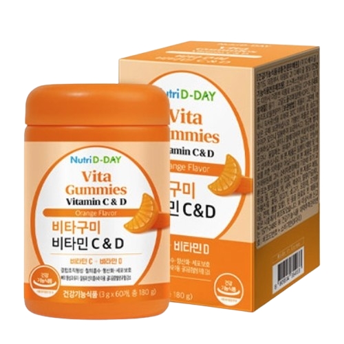 뉴트리디데이 비타구미 비타민C &amp; D 3g x 60구미, 1개