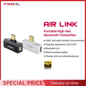 모바일/게임 플레이어용 FiiO Air Link(Type-C) Bluetooth 6.0 송신기에서 무선 헤드폰으로, QCC5181 칩, LDAC/AptX 적응형