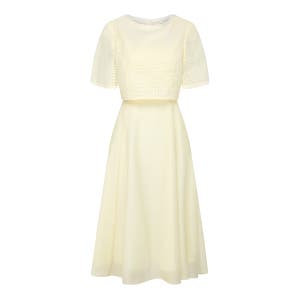 [JJ지고트] 스퀘어넥 원피스 +블라우스 세트 (YELLOW) GR6A0OP351