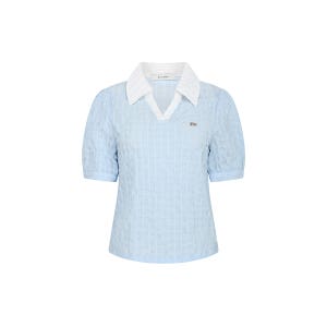 [JJ지고트] 크링클 브이 칼라 블라우스 (BLUE) GR6P0BL611