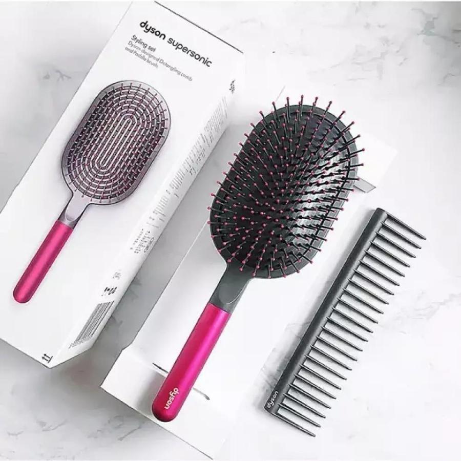 DYSON 다이슨 슈퍼소닉 헤어엉킴방지 에어쿠션 패들브러시 + 디탱글린 빗세트 HD01