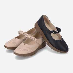 엘칸토 여성 소가죽 보석 메리제인 슈즈 3.5CM LCWC40U613