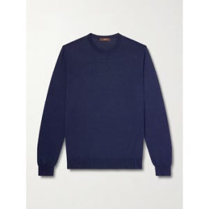 26 SS 슬로웨어 네이비 코튼 실크 블렌드 스웨터 TP571654206