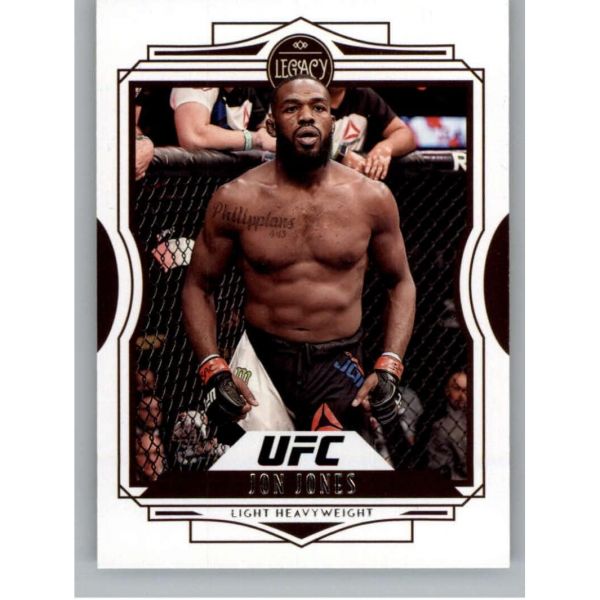 2021 파니니 UFC 레거시 45 존 존스 헤비급 공식 MMA 트레이딩 카드 원시NM 이상 상태 기록  2021 파니니 UFC 레거시 45 존 존스 헤비급 공