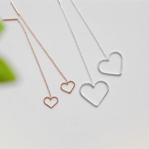 폭스타일 [클립] 레볼루션 하트 롱 귀걸이 Large