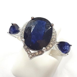 블루케이 [블루케이] AA급작품 사파이어 원석 반지241107-05