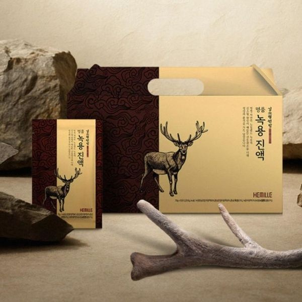 [하프<b>클럽</b>]헤밀레 <b>녹용</b> 즙 진액 스팀 건강 파우치 70ml 30포