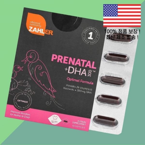 페이퍼 <b>프리네이탈 DHA 300</b> 120 소프트젤 캡슐 Zahler Prenatal Softgels