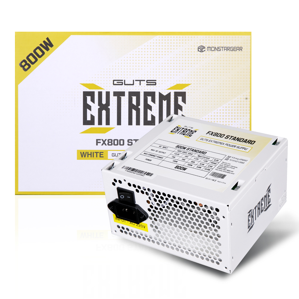 몬스타 가츠 ExtremeX FX800 80PLUS STANDARD 800W, 화이트