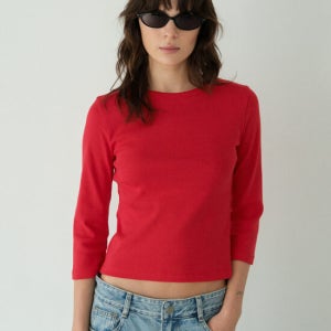 포니테일 Jackie Simple T-Shirt (Red)