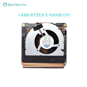 Genmachine AMD Ryzen 9 4900H CPU+마더보드 키트 라이젠 마더보드 노트북 미니 PC용 라디에이터 팬 포함