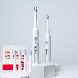 동국제약 덴트릭스 음파 진동칫솔 2인 세트( 칫솔 2개+ 교체모 2Px2개)+교체모2p추가 증정 / 분당 18,000회