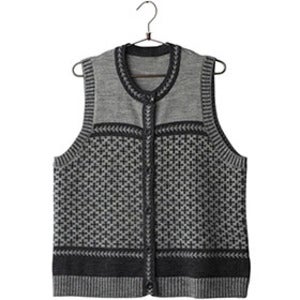 PLAISIR FEMME100%울 빈티지니트베스트 / Women