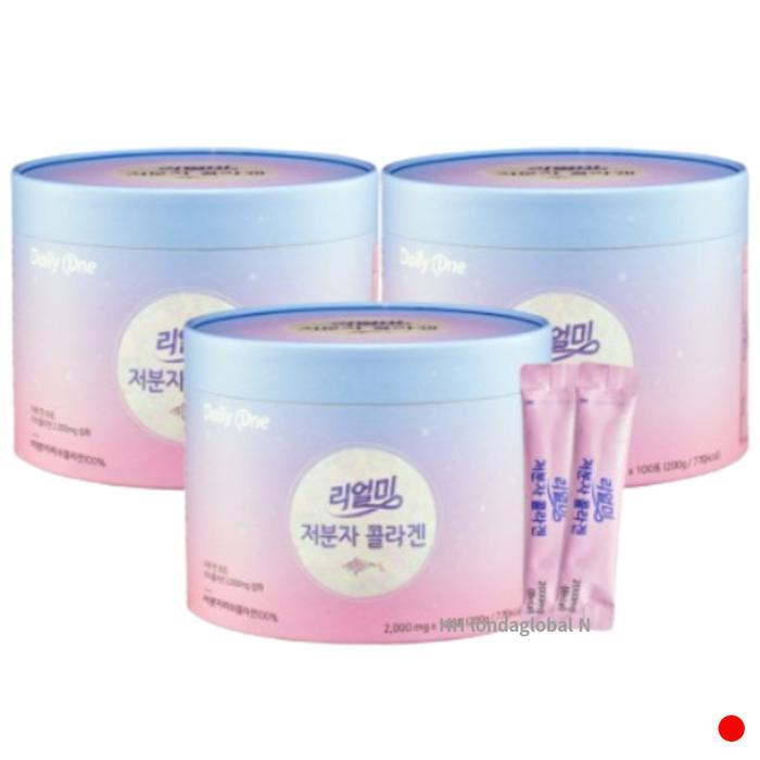 <b>데일리원</b> 리얼미 저분자 <b>콜라겐</b> 대용량 분말 100포 X3