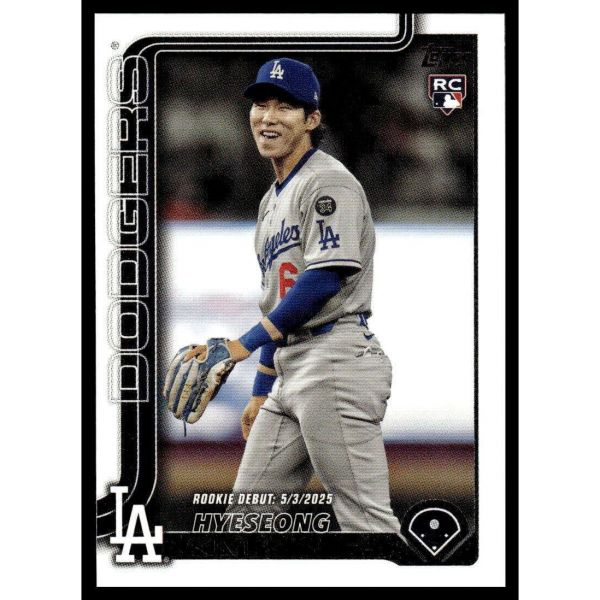2025 탑스 업데이트 US312 김혜성 루키 데뷔 로스앤젤레스 다저스 MLB 야구 베이스 트레이딩 카드  2025 탑스 업데이트 US312 김혜성 루키 데뷔 로