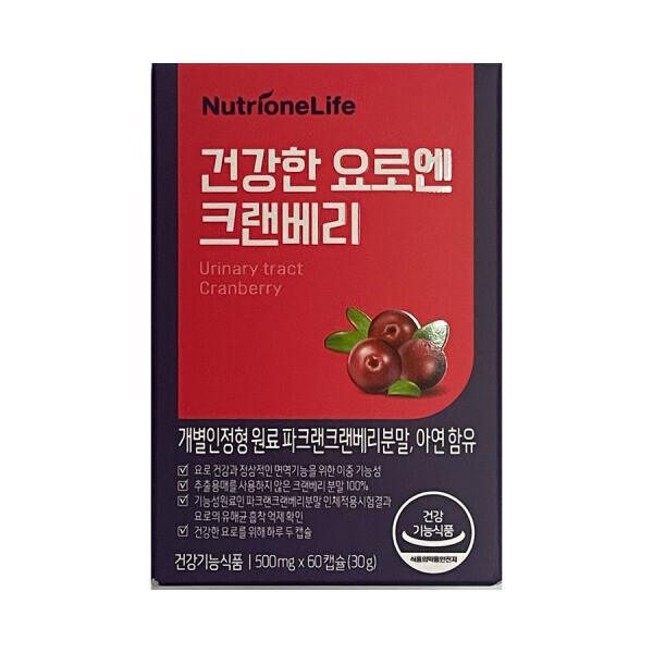 뉴트리원 뉴트리원 건강한 요로엔 크랜베리 500mg x 60캡슐