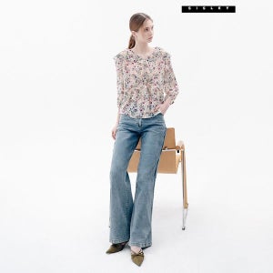 시슬리 사이드 배색 슬림와이드 진 SADP31531