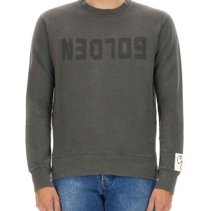 골든구스 Conti 골든구스 GOLDEN MS REGULAR 스웨트 셔츠 DISTRESSED 코튼 저지 WITH 로고 GMP01223P00064260318
