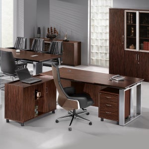 흑단 1인용 피에라Ⅲ 책상 48T 실버다리블랙다리 인테리어 저렴한