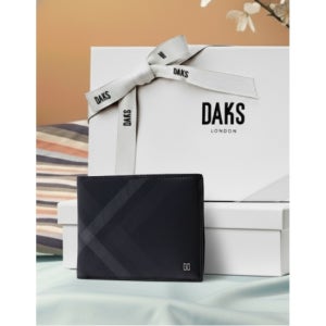 닥스 액세서리 메가히트 타탄 체크 가죽 반지갑 DBWA6F946BK