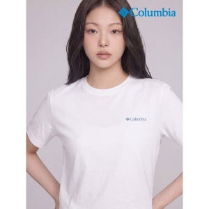 [컬럼비아] 여성 클래식 반팔 라운드 티셔츠 화이트