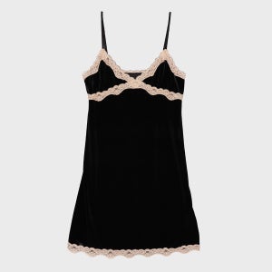 [데어드] LACE TRIM SLIP DRESS