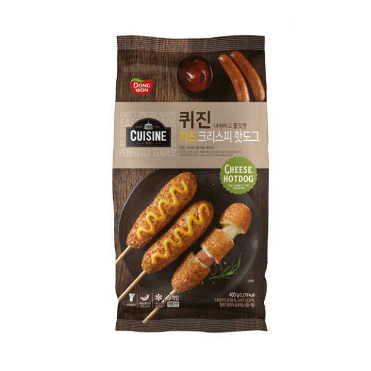 퀴진 치즈 크리스피 핫도그