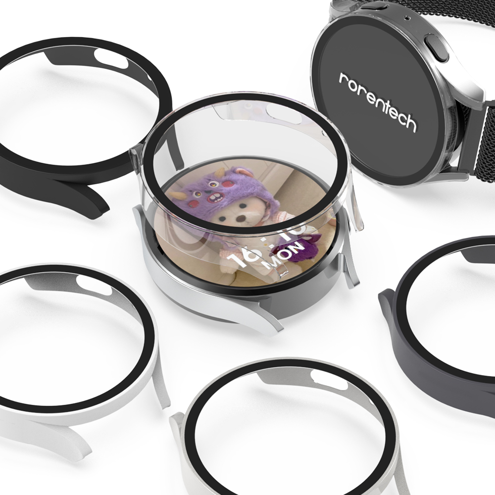 로랜텍 하브 갤럭시워치7 케이스 풀커버 액정보호 강화유리 44mm