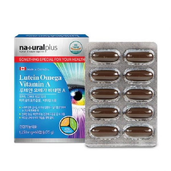 내츄럴플러스 루테인 오메가 비타민A 1250mg x 60캡슐 1개