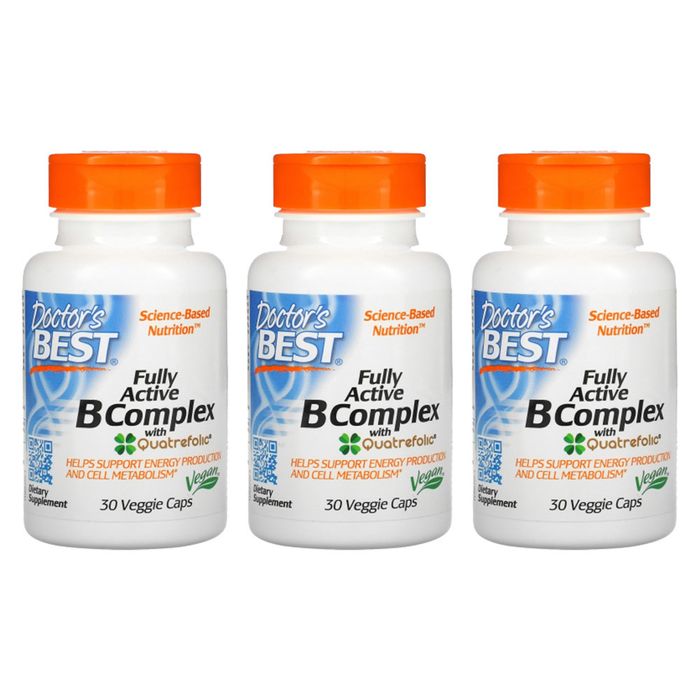 닥터스베스트 Quatrefolic 함유 완전 활성 B 복합체 베지 캡슐 30정 3개