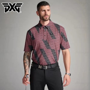 PXG 남성 트룹스 패턴 폴로티 골프웨어 반팔 카라티 쿨링