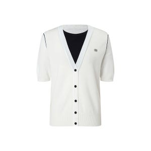 [더틸버리] 레이어드 브이넥 풀오버 니트 (IVORY) TS4M1PO511