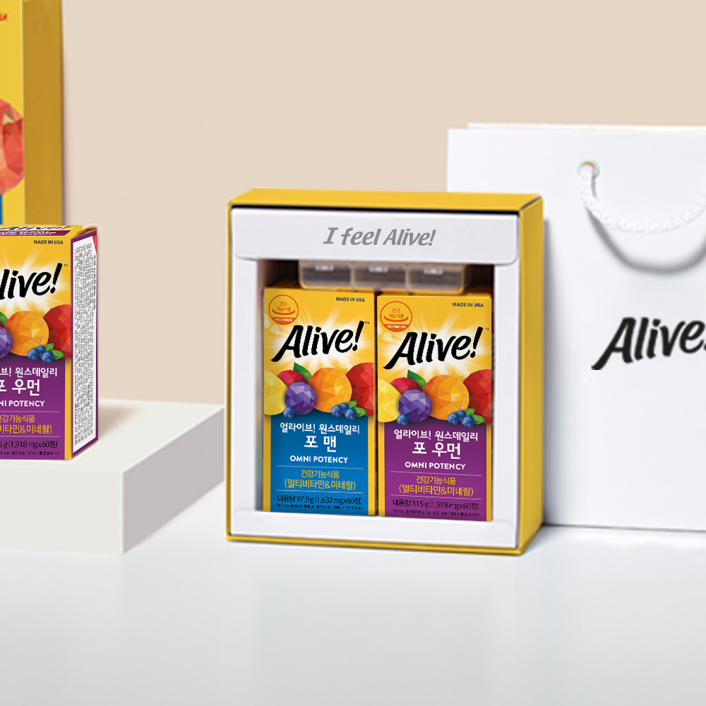 네츄럴라이프얼라이브 얼라이브 원스데일리 포 맨 + 포 우먼 선물세트 1개