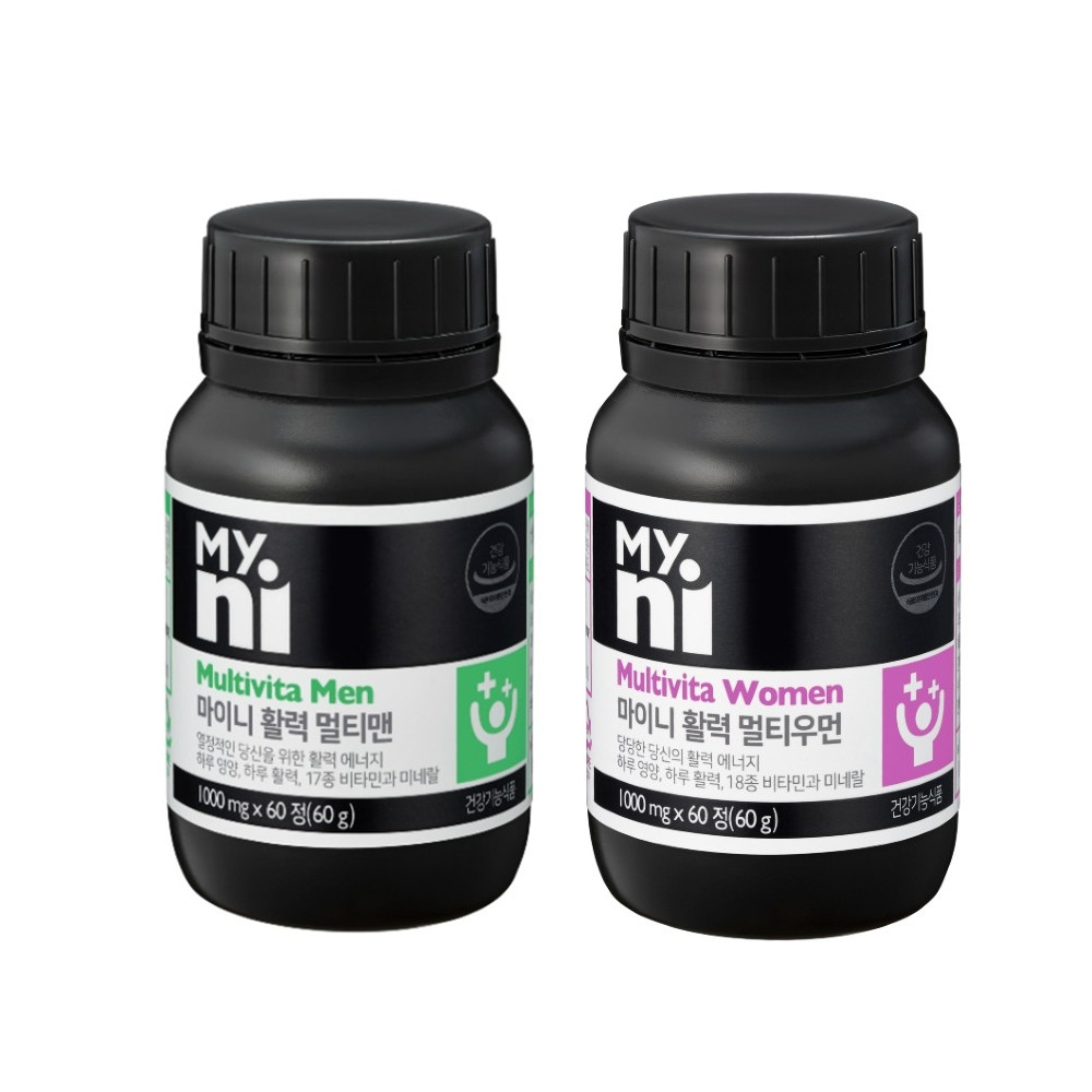 마이니 활력 멀티맨 100mg x 60정 + 활력 멀티우먼 100mg x 60정 1개