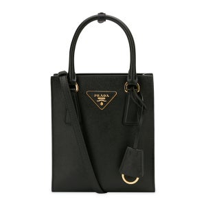 프라다 [LIVE]  여성 삼각로고 사피아노 블랙 토트백 1BA358 NZV F0002