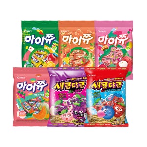 크라운제과 크라운 츄잉젤리 대용량 6종 / 마이쮸 새콤달콤