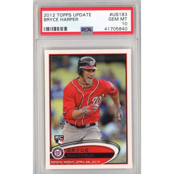 2012년 탑스 업데이트 브라이스 하퍼 US183 루키 RC 야구 카드 PSA 10 젬 민트