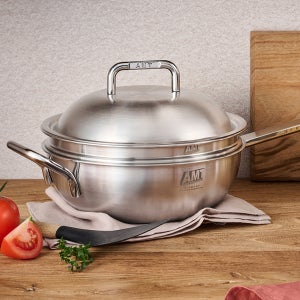 [에이엠티] AMT 샤프 316TI 스텐 24cm 편수 파티웍 - 그레이