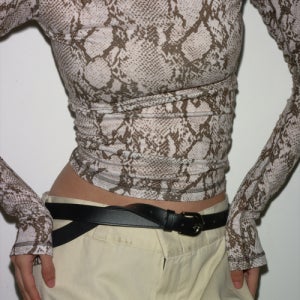 [에스이오] PYTHON SLIM TOP BROWN SEO26SLT0BR