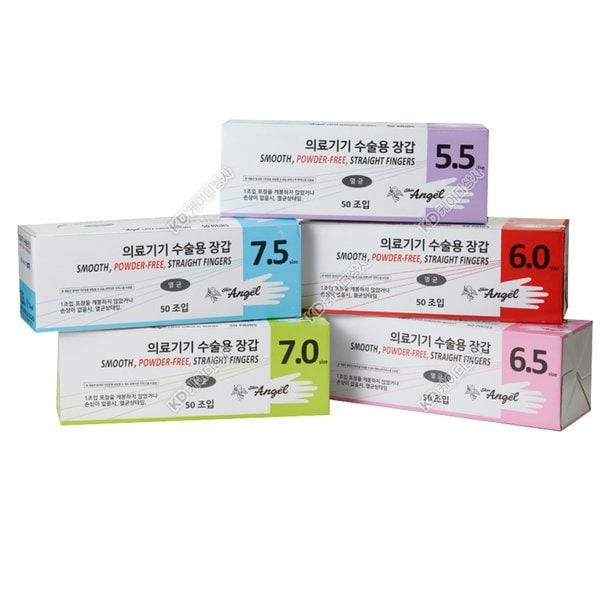 유니더스 <b>뉴스킨</b>엔젤 HAG 사이즈 택1 의료용수술장갑 50조 수술용 라텍스  7.5  1개