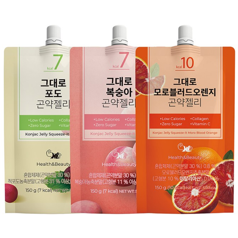 당류 ZERO! 그대로 곤약젤리  150g  10개  복숭아