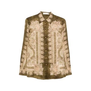 ZIMMERMANN 셔츠 블라우스 8774TS261 OLIVE PERLA PAISLEY GREEN 여성